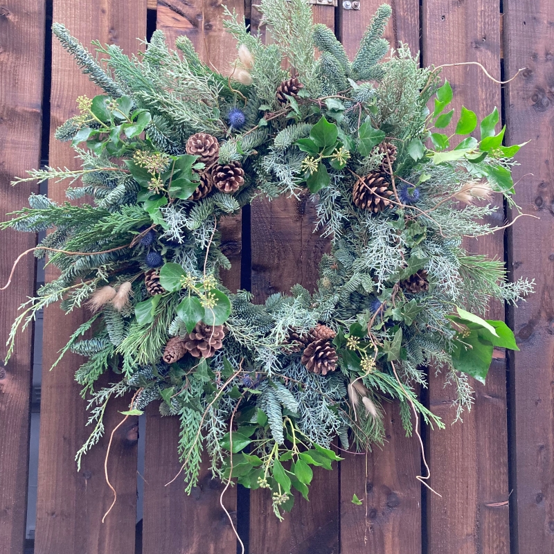 Our Rustic Winter Door Wreath