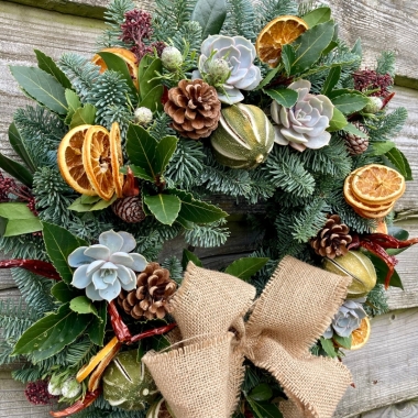 Fragrant Christmas Door Wreath