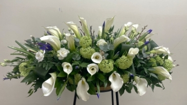 Calla Lily Coffin Spray