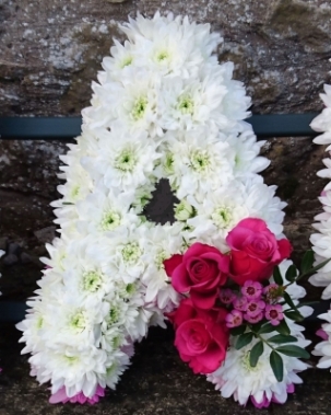 Funeral Letters with Floral Embellishment