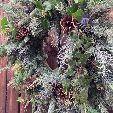 Our Rustic Winter Door Wreath