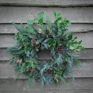 Our Rustic Winter Door Wreath