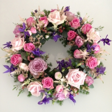 Pink Funeral Wreath