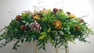 Rustic Autumn Coffin Spray